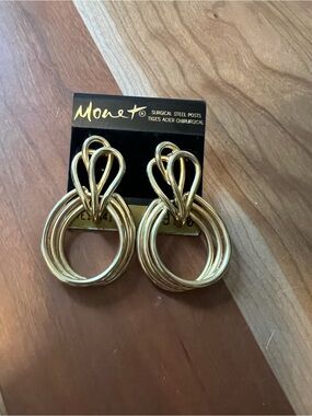 Vintage Monet dead stock earrings (not clips)